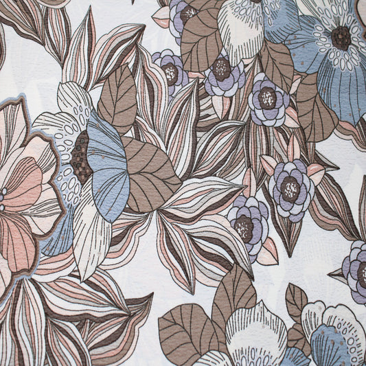P-3175-754-OFF-WHITE-ASH-BLUE - PRINTED POLY MOROCCAN 100% POLY