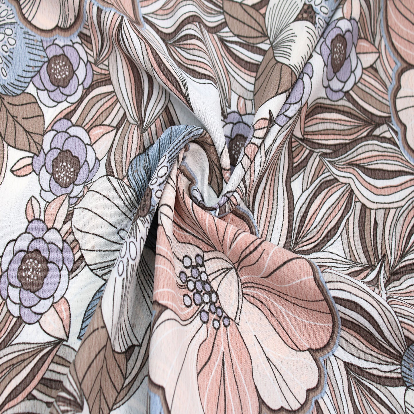 P-3175-754-OFF-WHITE-ASH-BLUE - PRINTED POLY MOROCCAN 100% POLY