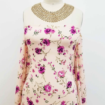 P-32-504-BLUSH-VIOLET - PRINTED WOOL DOBBY 100% POLYESTER