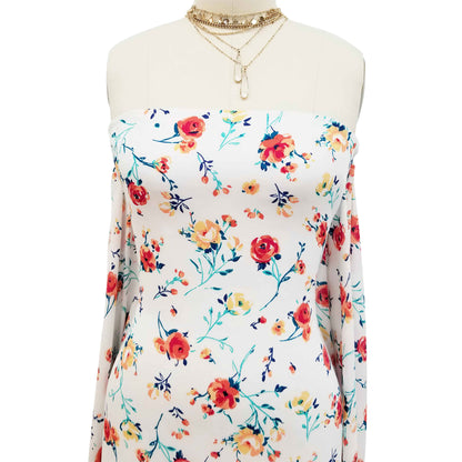 P-32-504-OFFWHITE-FLAME - PRINTED WOOL DOBBY 100% POLYESTER