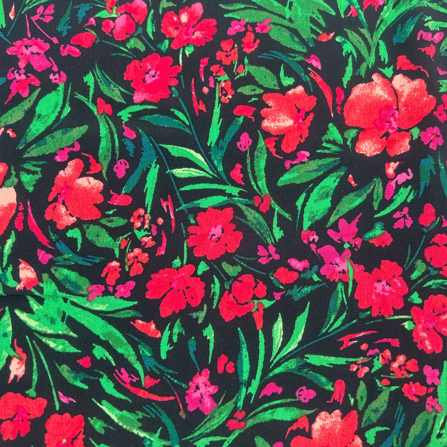 P-3203-754-BLACK-CORAL - PRINTED POLY MOROCCAN 100% POLY