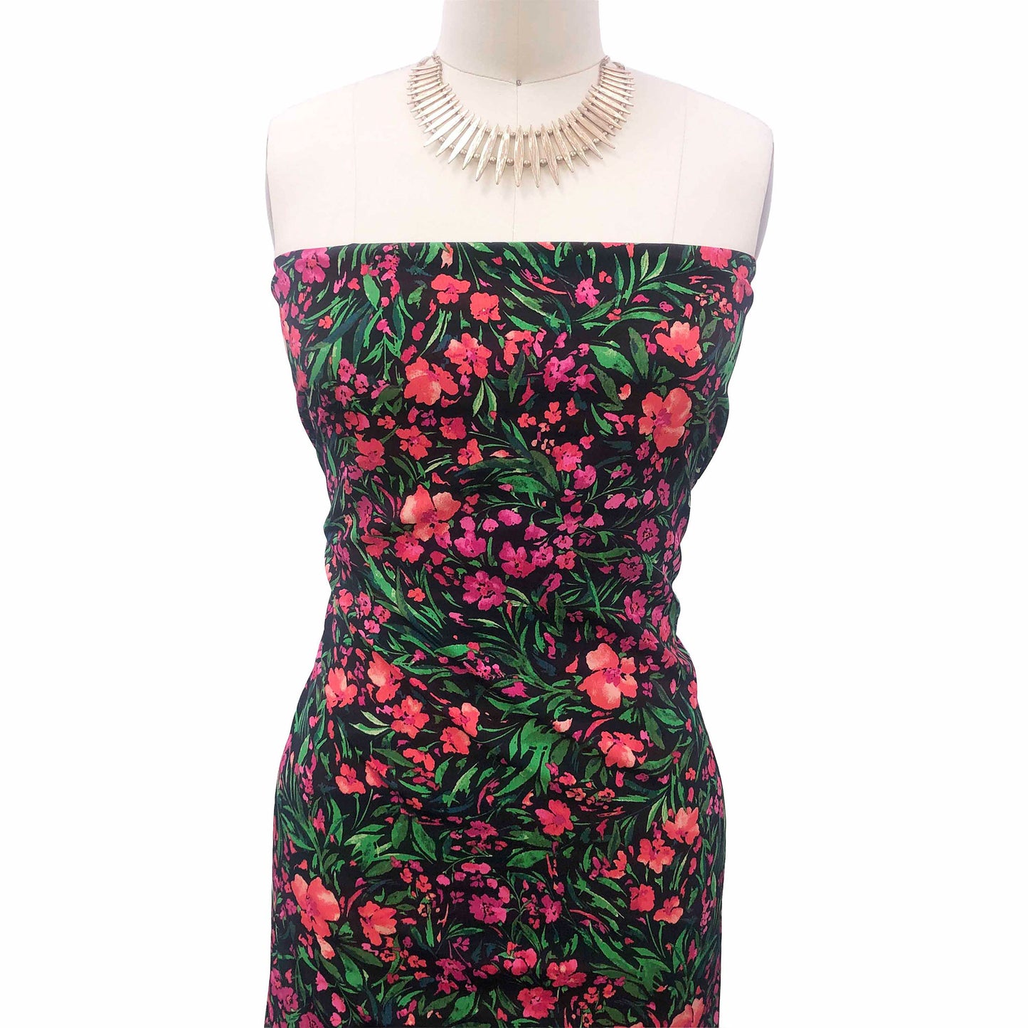 P-3203-754-BLACK-CORAL - PRINTED POLY MOROCCAN 100% POLY