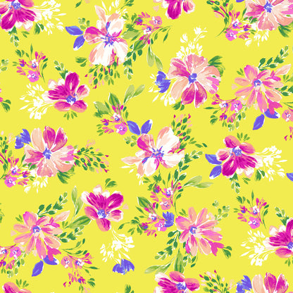 P-3230-754-LEMONADE-FUCHSIA - PRINTED POLY MOROCCAN 100% POLY