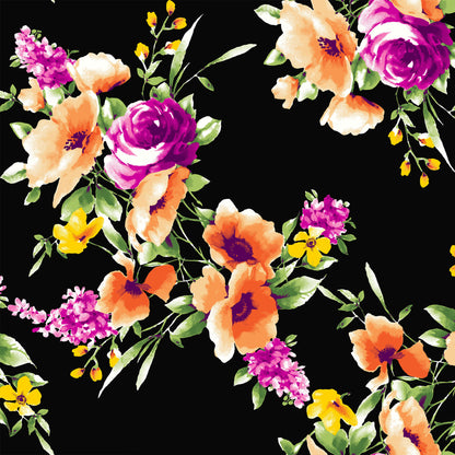 P-3276-702-BLACK-MANGO - PRINTED SCUBA CREPE 97% POLY 3% SPANDEX