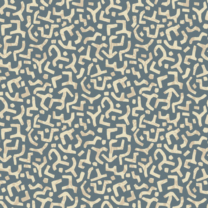 P-3277-456-FADED-TEAL-TAN - PRINTED STRETCH SATIN 100% POLY