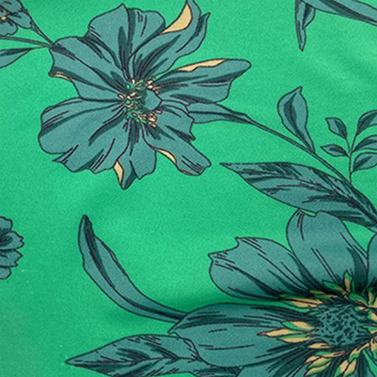 P-3295-730-ISLAND-GREEN-SEA-BLUE - PRINTED DTY SEMI SHINY 93% POLY 7% SPANDEX