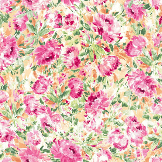 P-3296-702-PEACH-PINK -  PRINTED SCUBA CREPE 97% POLY 3% SPANDEX