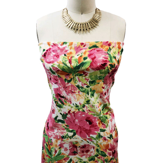 P-3296-702-PEACH-PINK -  PRINTED SCUBA CREPE 97% POLY 3% SPANDEX