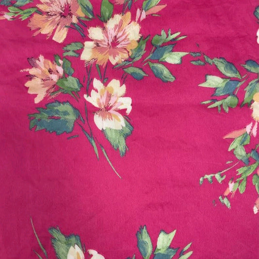 P-3300-456-FUCHSIA-MANGO - PRINTED STRETCH SATIN 100% POLY