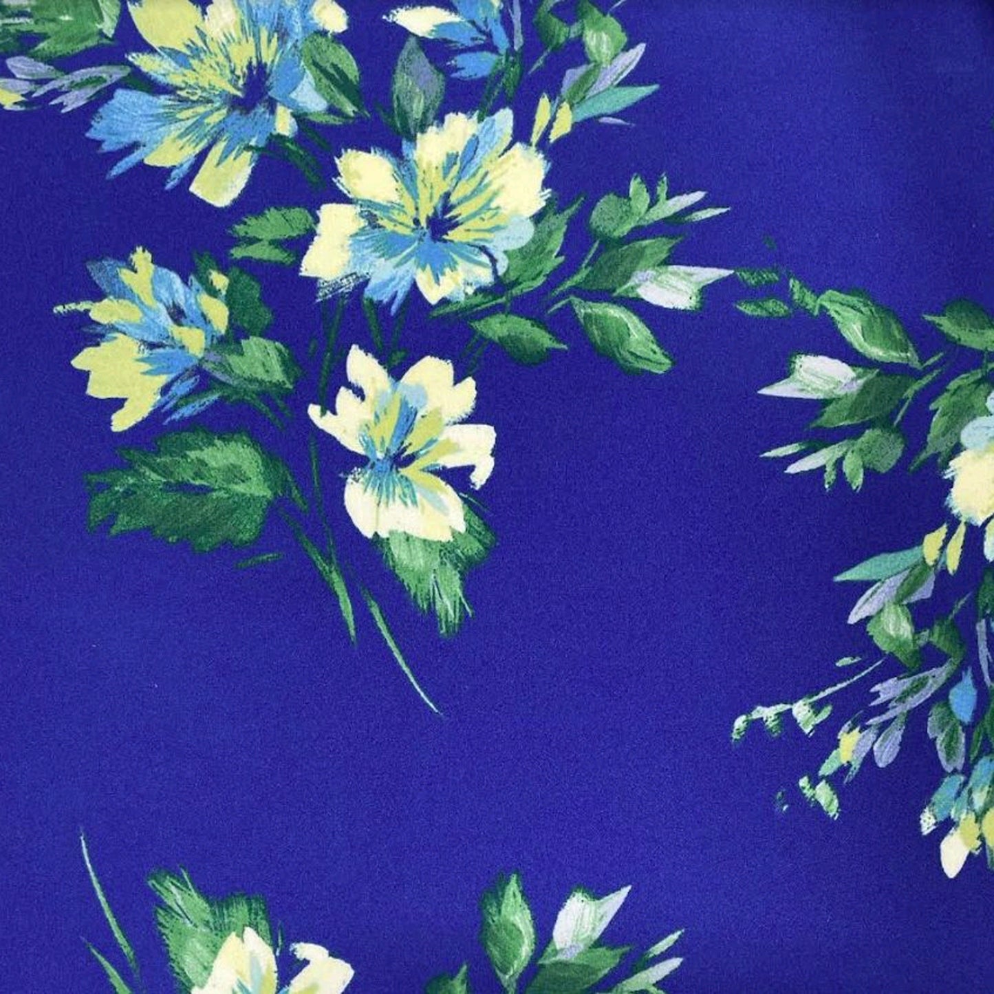 P-3300-702-ROYAL-AQUA-BLUE - PRINTED SCUBA CREPE 97% POLY 3% SPANDEX