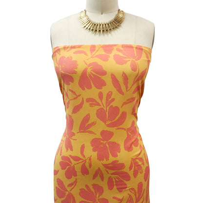 P-3301-754-APRICOT-SHELL-PINK - PRINTED POLY MOROCCAN 100% POLY