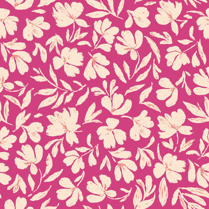 P-3301-754-FUCHSIA-VANILLA - PRINTED POLY MOROCCAN 100% POLY