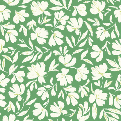 P-3301-754-KELLY-GREEN-OFF-WHITE - PRINTED POLY MOROCCAN 100% POLY