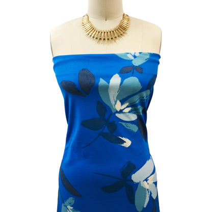 P-3302-702-ROYAL-BLUE-SURF - PRINTED SCUBA CREPE 97% POLY 3% SPANDEX