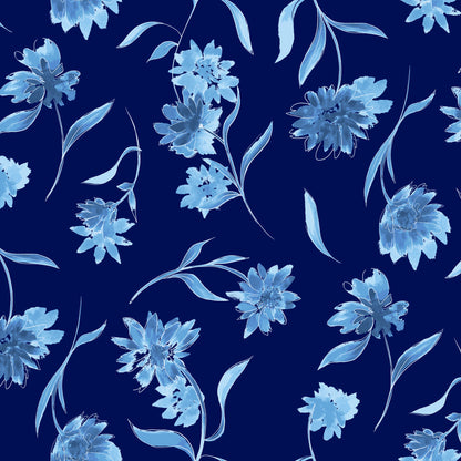 P-3309-702-NAVY-DIVA-BLUE - PRINTED SCUBA CREPE 97% POLY 3% SPANDEX