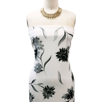 P-3309-702-OFF-WHITE-GREY - PRINTED SCUBA CREPE 97% POLY 3% SPANDEX