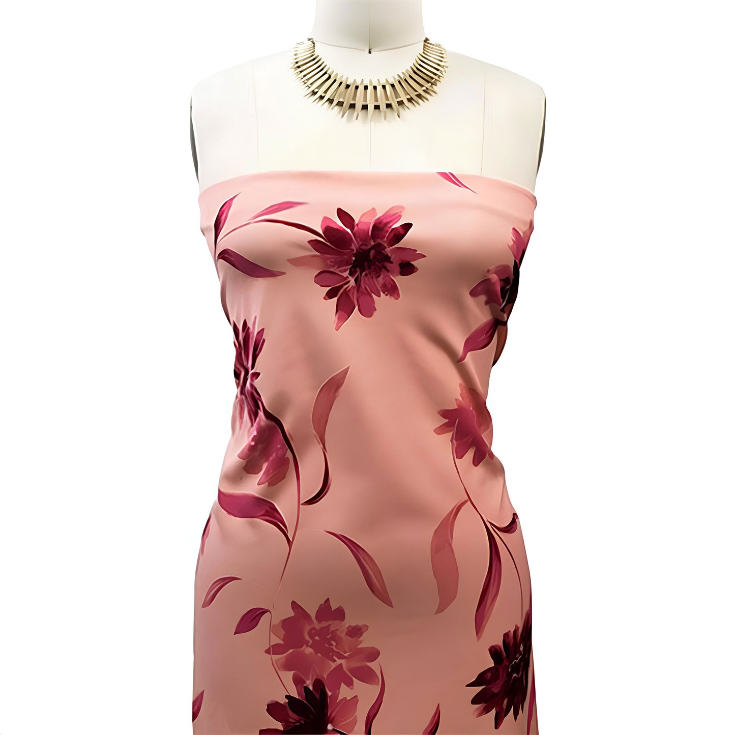 P-3309-702-POWDER-PINK-BERRY - PRINTED SCUBA CREPE 97% POLY 3% SPANDEX