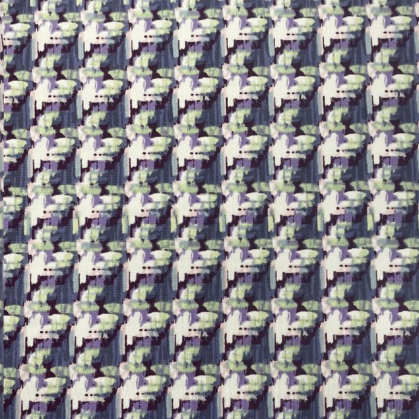 P-3310-730-VIOLET-SEAFOAM-GREEN - PRINTED DTY SEMI SHINY 93% POLY 7% SPANDEX