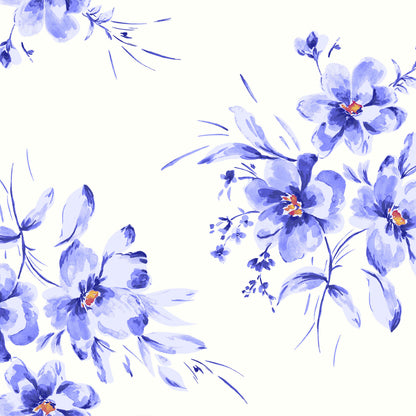 P-3319-702-OFF-WHITE-BLUE - PRINTED SCUBA CREPE 97% POLY 3% SPANDEX