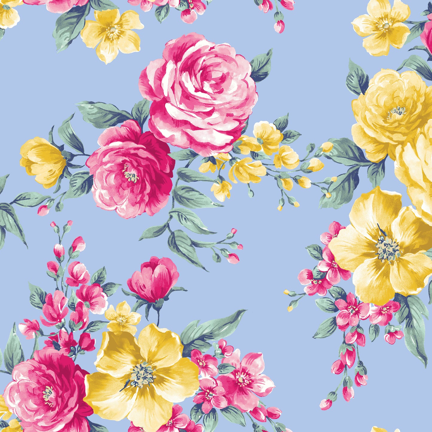 P-3321-702-SKY-BLUE-RASPBERRY - PRINTED SCUBA CREPE 97% POLY 3% SPANDEX
