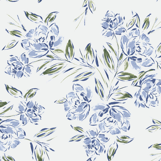 P-3323-501-PALE-SILVER-BLUE - PRINTED 100% POLYESTER HI MULTI CHIFFON WASH