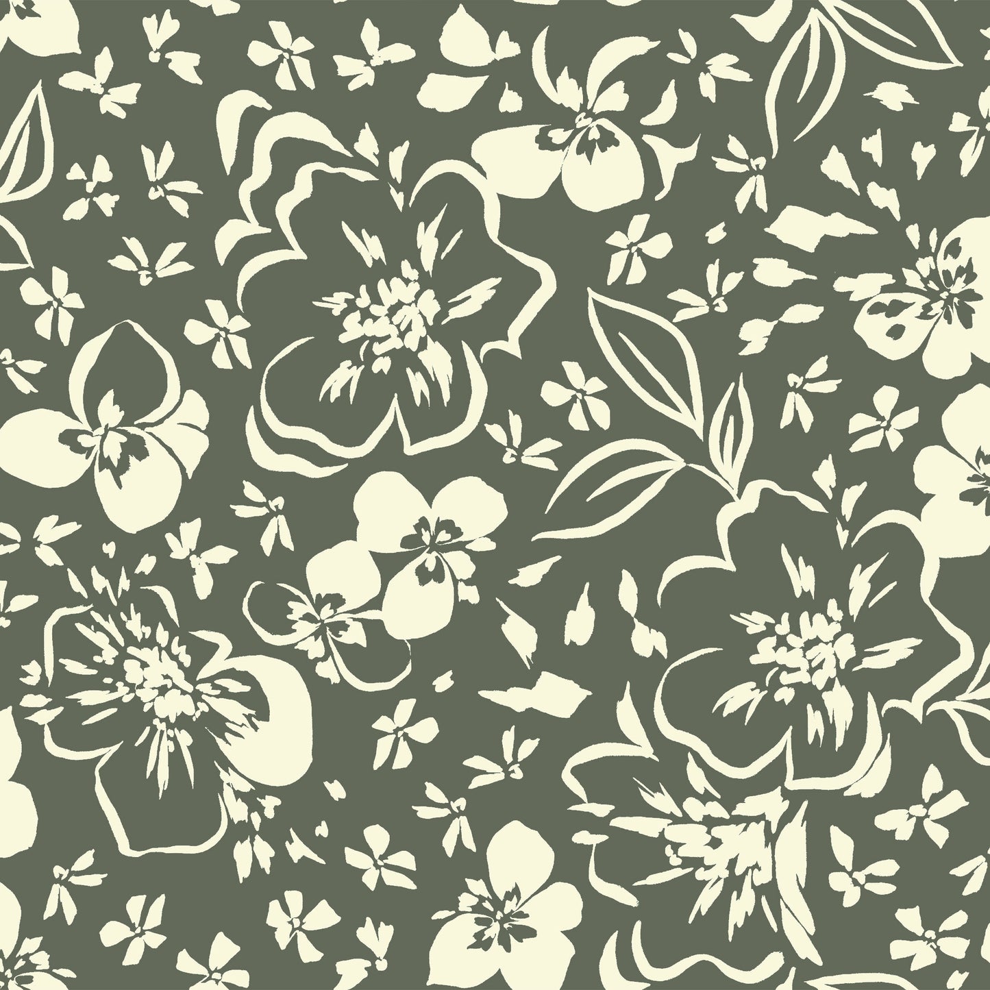 P-3325-636-SAGE-ECRU - PRINTED CREPON 100% RAYON CREPON