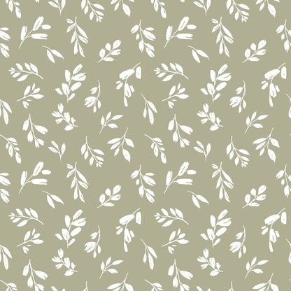 P-3334-698-SAGE-OFF-WHITE - PRINTED RAYON CHALLIS 100% RAYON CHALLIS