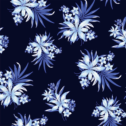 P-335-734-NAVY-BLUE - PRINT WOOL PEACH 100% POLYESTER