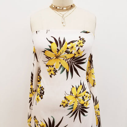 P-335-734-OFFWHITE-BANANA - PRINT WOOL PEACH 100% POLYESTER