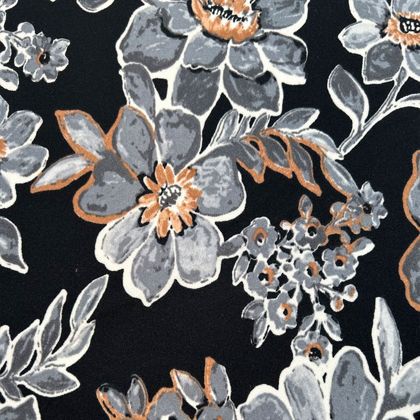 P-3373-702-BLACK-GREY - PRINTED SCUBA CREPE 97% POLY 3% SPANDEX