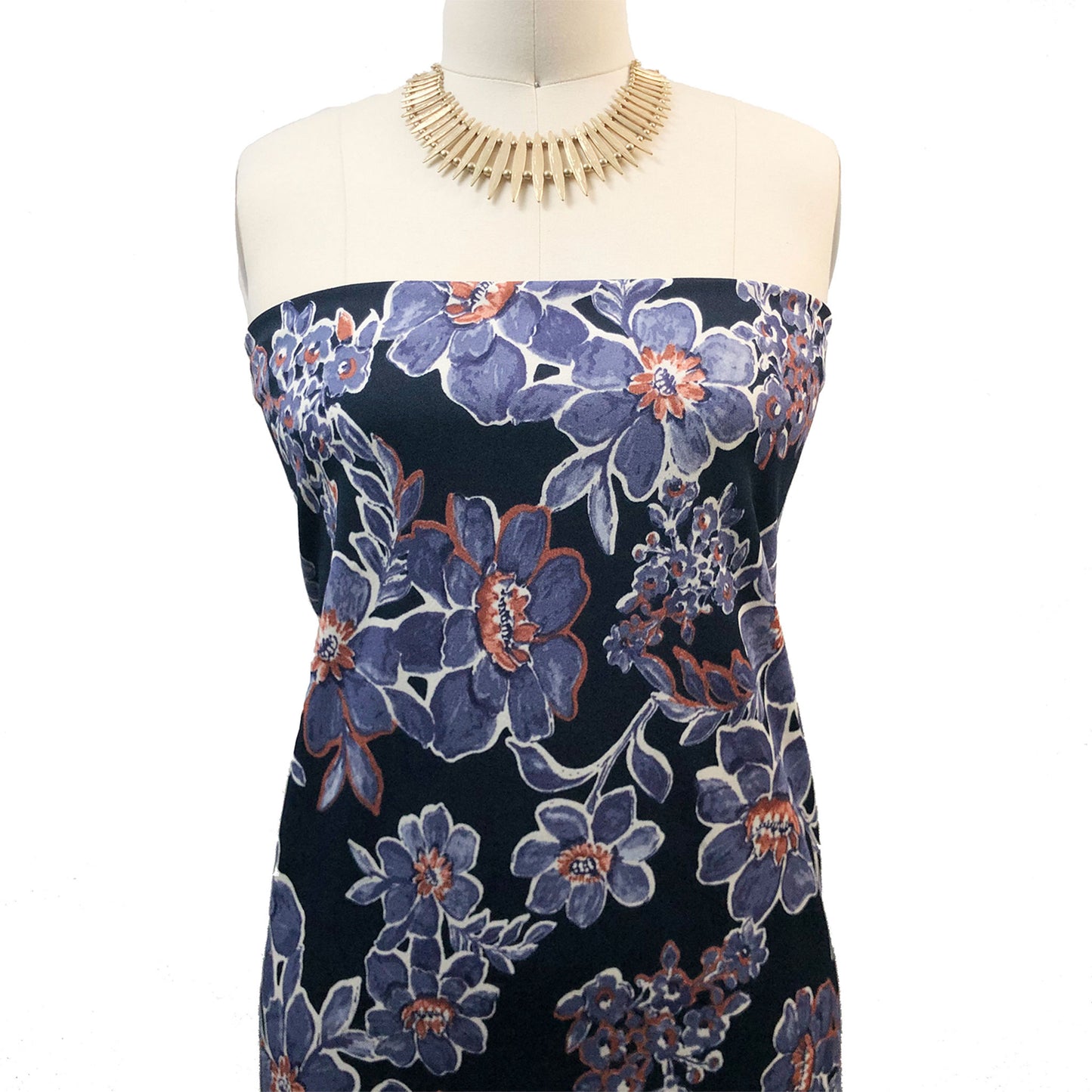 P-3373-702-NAVY-DENIM - PRINTED 97% POLY 3% SPANDEX