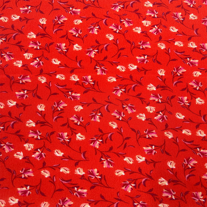 P-3378-754-CHERRY-TOMATO-PEACH - PRINTED POLY MOROCCAN 100% POLY