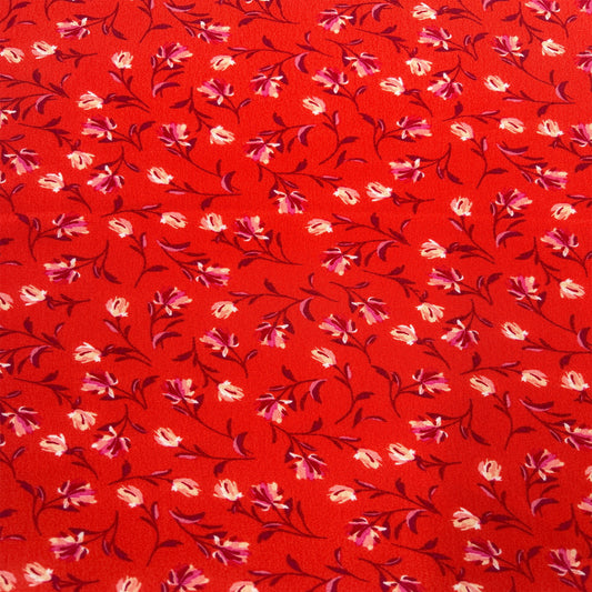P-3378-754-CHERRY-TOMATO-PEACH - PRINTED POLY MOROCCAN 100% POLY