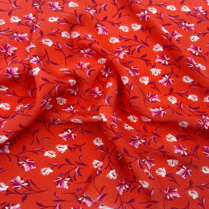 P-3378-754-CHERRY-TOMATO-PEACH - PRINTED POLY MOROCCAN 100% POLY