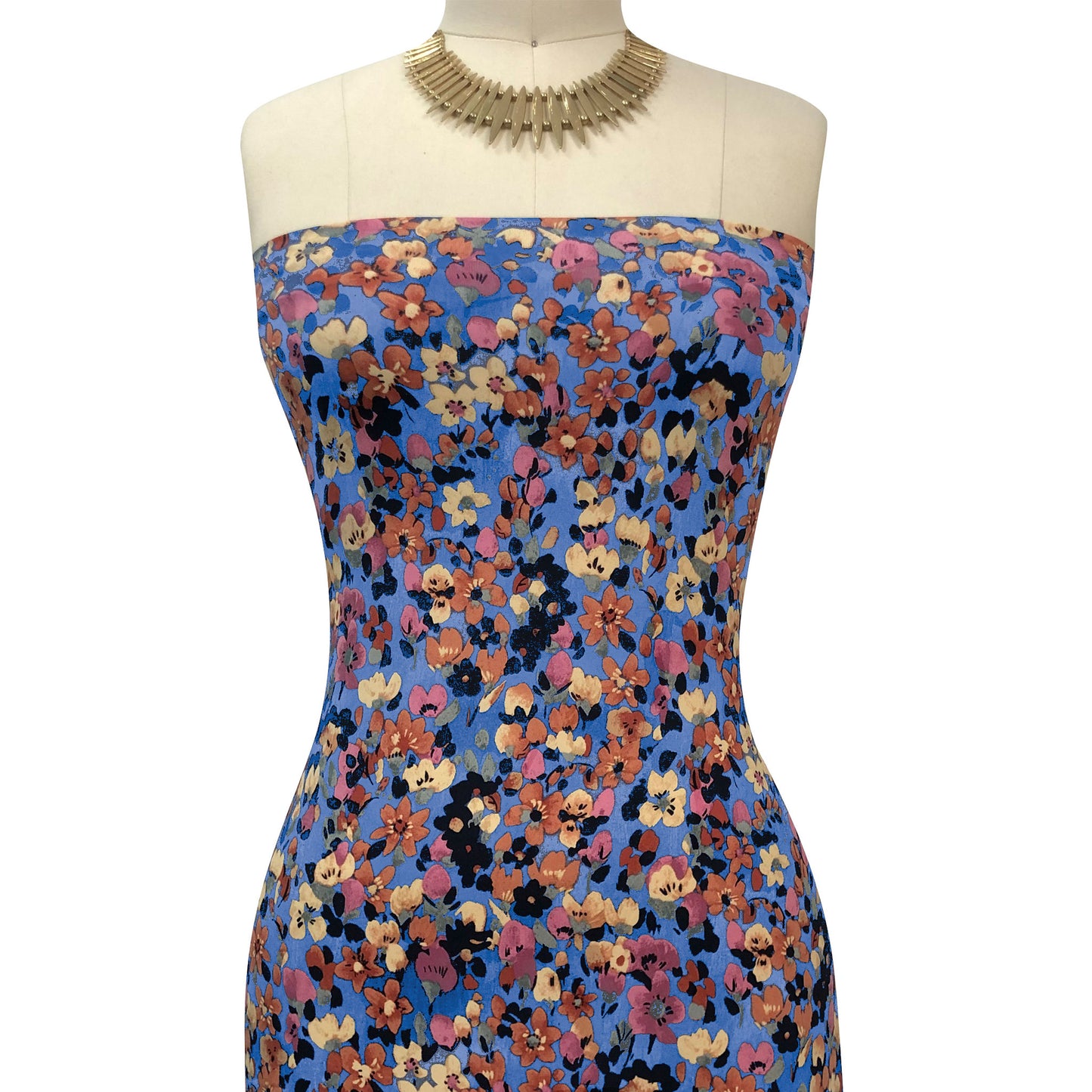 P-3386-730-DENIM-GINGER - PRINTED DTY SEMI SHINY 85% POLY 15% SPANDEX