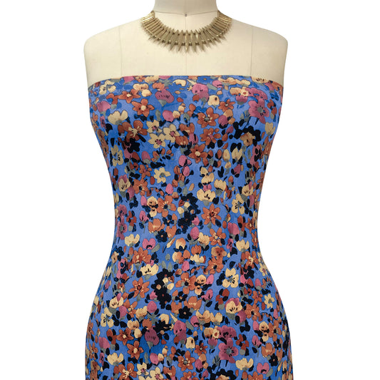 P-3386-730-DENIM-GINGER - PRINTED DTY SEMI SHINY 85% POLY 15% SPANDEX