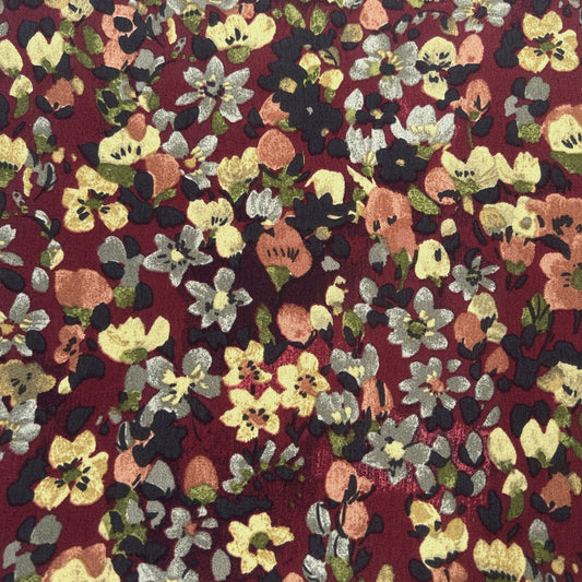 P-3386-754-BERRY-WHEAT - PRINTED POLY MOROCCAN 100% POLY