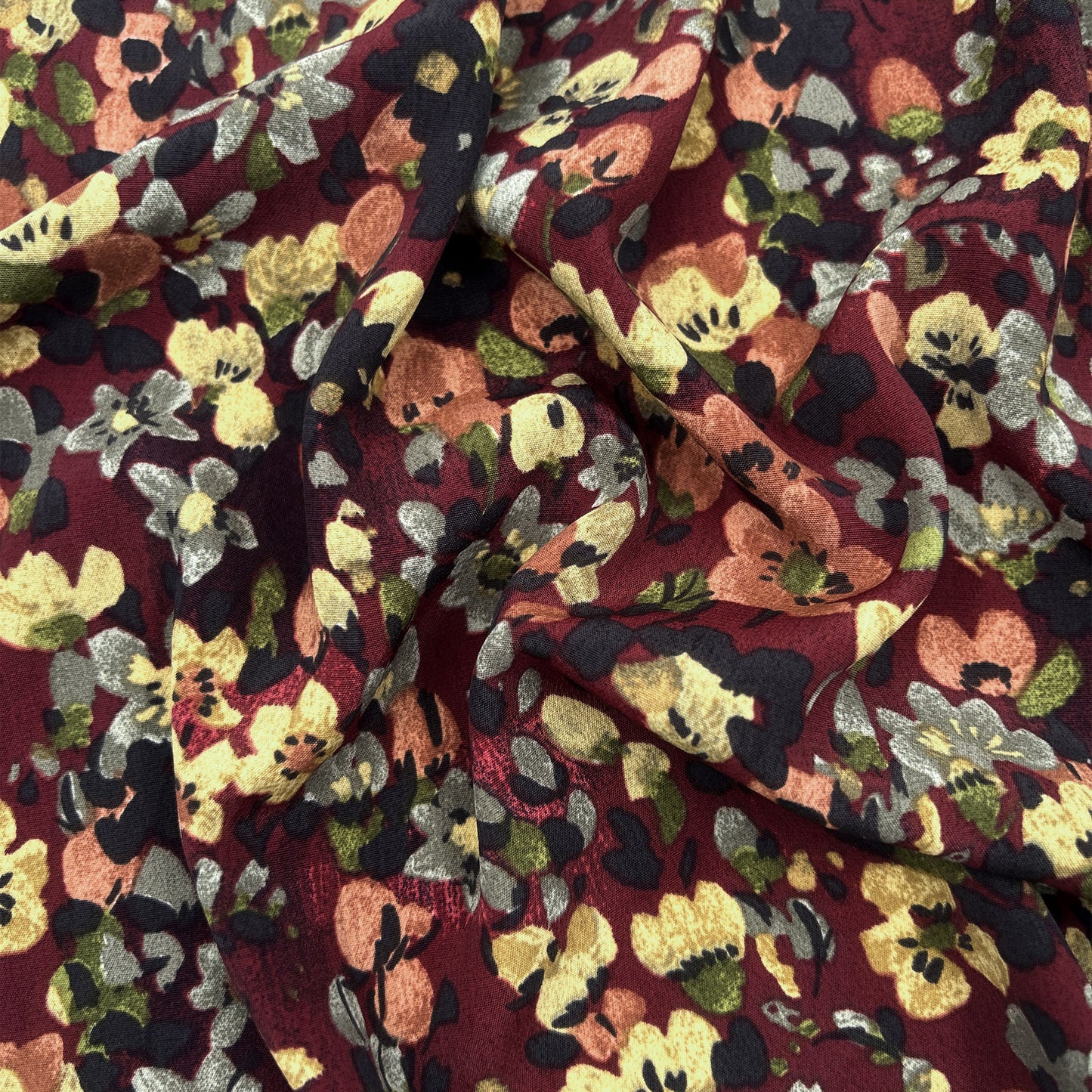 P-3386-754-BERRY-WHEAT - PRINTED POLY MOROCCAN 100% POLY