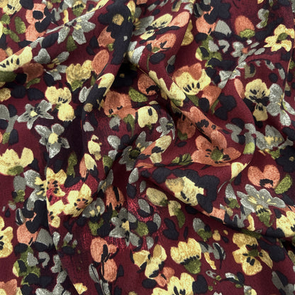P-3386-754-BERRY-WHEAT - PRINTED POLY MOROCCAN 100% POLY