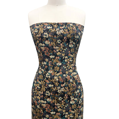 P-3386-754-BLACK-TAUPE - PRINTED POLY MOROCCAN 100% POLY