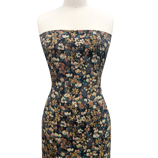 P-3386-754-BLACK-TAUPE - PRINTED POLY MOROCCAN 100% POLY