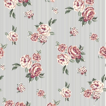 P-339-504-OFF-WHITE-PEACH - PRINTED WOOL DOBBY 100% POLYESTER