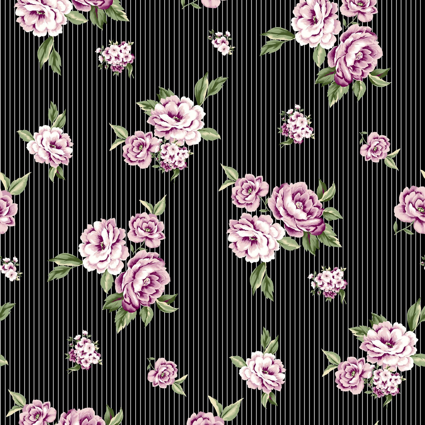 P-339-586-BLACK-PINK - PRINTED CREPE CHIFFON 97% POLY 3% SPANDEX