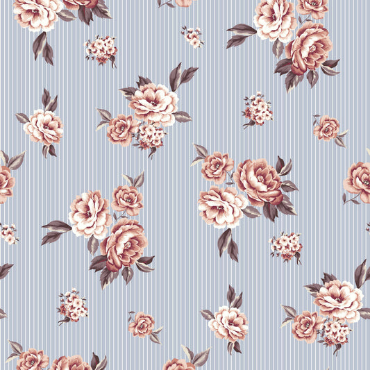 P-339-586-DUSTY-BLUE-CLAY - PRINTED CREPE CHIFFON 97% POLY 3% SPANDEX