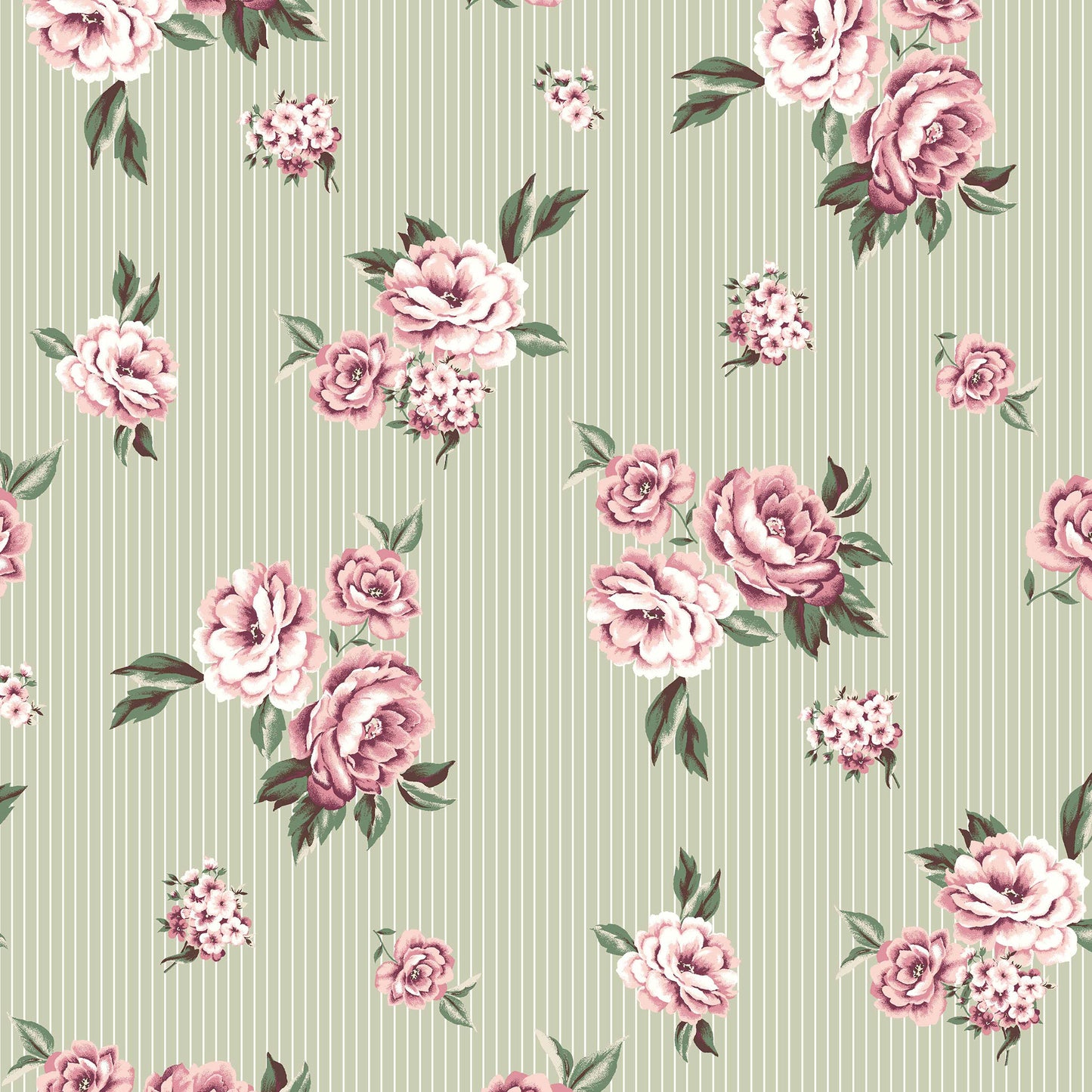 P-339-586-SAGE-ROSE - PRINTED CREPE CHIFFON 97% POLY 3% SPANDEX