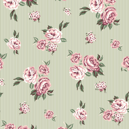 P-339-586-SAGE-ROSE - PRINTED CREPE CHIFFON 97% POLY 3% SPANDEX