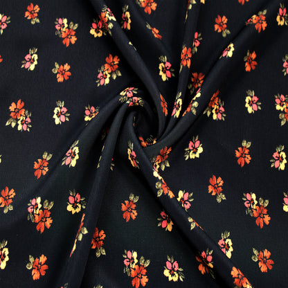 P-3429-754-BLACK-COFFEE - PRINTED POLY MOROCCAN 100% POLY