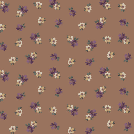 P-3429-754-MOCHA-EGGPLANT - PRINTED POLY MOROCCAN 100% POLY