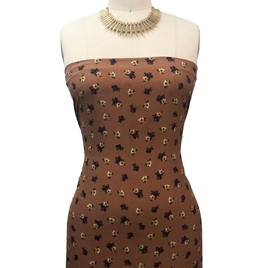 P-3429-754-MOCHA-EGGPLANT - PRINTED POLY MOROCCAN 100% POLY