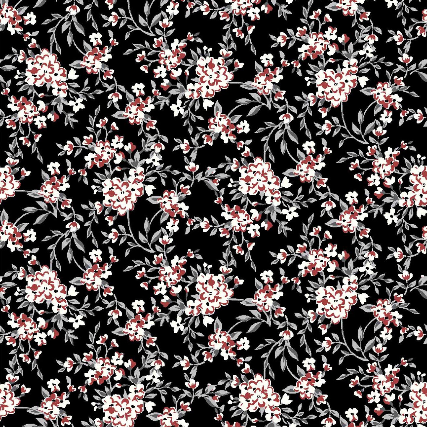 P-343-501-BLACK-RED - PRINTED 100% POLYESTER HI MULTI CHIFFON WASH